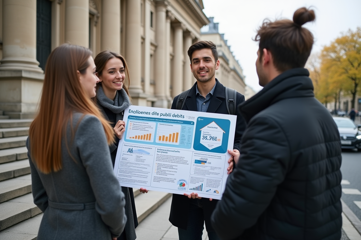 Jeunes discutant devant un bâtiment parisien